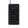 ELECOM Wired Membrane Tenkey M-size with USB Port, Hotkeys, High