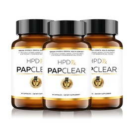 PAPCLEAR Physician Formulated | All Natural Immune Support Supplement | Advanced Powerful Immunity Booster | 21 Vitamins & Nutrients with Organic Shiitake Mushroom & Lycopene | 90 Capsules | Pack of 3