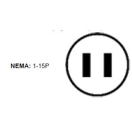 Leviton C22-48643-00W White Residential Grade Straight Blade Non-Polarized Plug