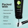 Evanel Charcoal Peel Off Face Mask Applicator Set Niacinamide Hyaluronic