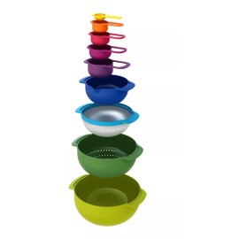 Joseph Joseph Set Bowl Coladores De Cocina Y Tazas Medidoras 9 Pzas Jj-047