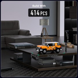 Mould King Speed Champion Land Cruiser SUV Building Toys with Display Case, 27059 Model Car Kits Building Blocks, Race Car Building Sets, Model Cars Building Kit for Adults Kids 8+ (414PCS)