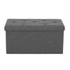 GlasFlength Storage Ottoman w/Thicker Foam Padded, Rest Seat Linen Toy