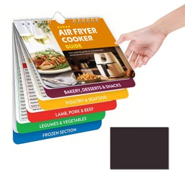 LINTRA Air Fryer Cheat Sheet, Magnetic Cooking Guide for Hot Air Fryer, Loose Leaf Accessories for Hot Air Fryer, 7.5 x 5.2 cm, Orange, for Kitchen, Dining Room