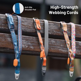 PGYTECH LinkGo Webbing Phone Lanyard, Adjustable Phone Strap Crossbody with Lens Cloth for Photography, Anti-Slip Shoulder and Quick Release for All Smartphones