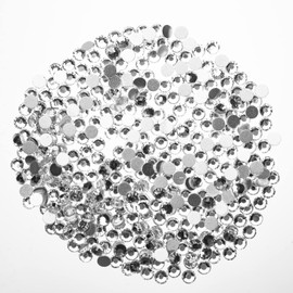 Rhinestones 1440pcs SS3 Glass Nail Art Crystal White Flatback Gemstones for Crafts Nails Makeup Bags and Shoes Decoration（SS3, Clear White）