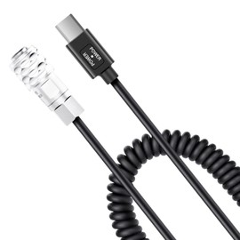 Fomito Type-C to BMPCC 4K Power Cable, PD2.0/PD3.0 Fast Charging, Fiber Braided, Charging Indicator, 10,000+ Bend Tested