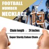 SKQIR Sillver Football Number Necklaces for Boys Number：6