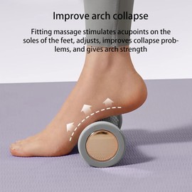 Foot Massage Roller, Foot Trainer for Relieve Plantar Fasciitis Heel Pain Running Men Women Portable (Gray, One size)