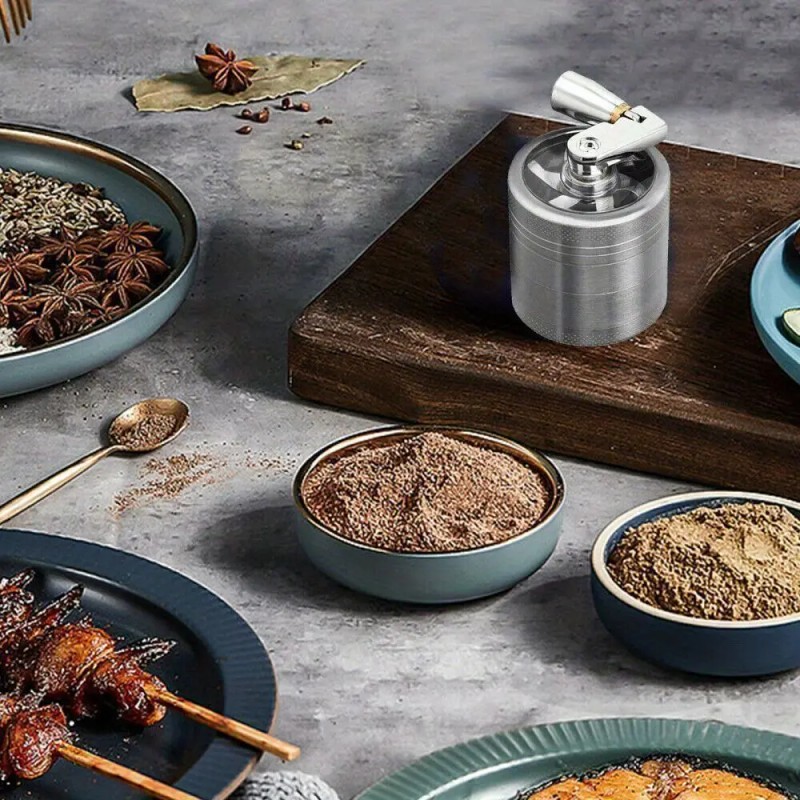 Metal Hand Muller with Handle Herb & Spice Crusher Grinder