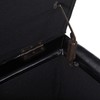 Stratford Black Leather Storage Ottoman