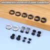 MILACOLATO 8 Pairs Mens Earrings Black Earrings for Men Stainless