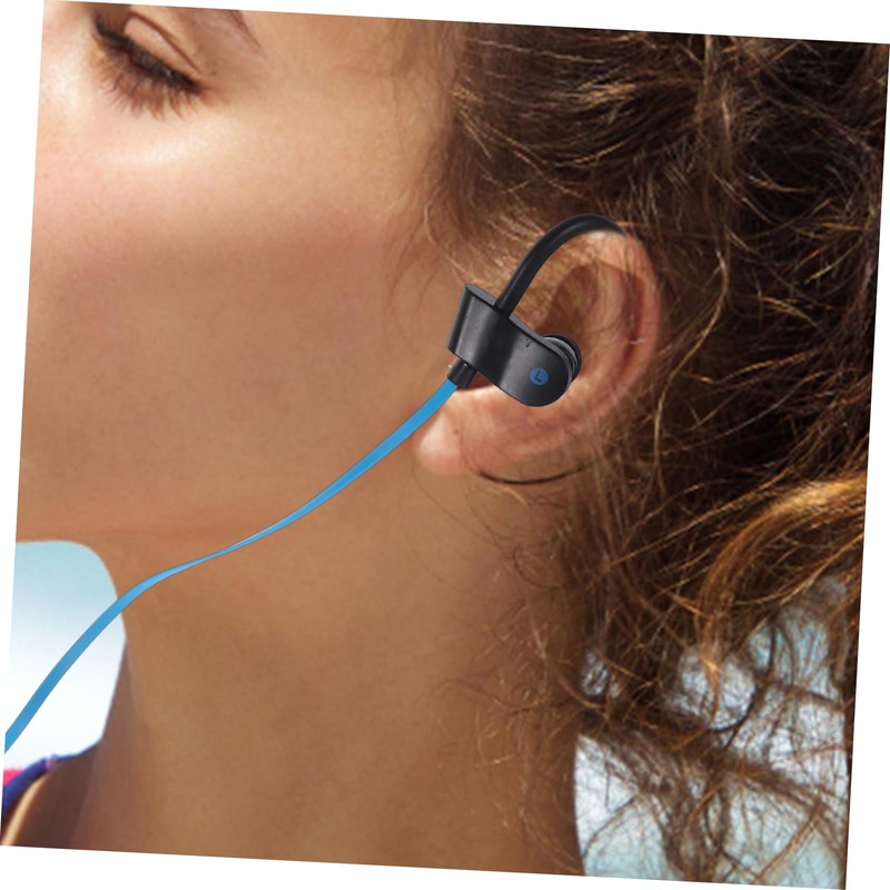 Operitacx Ear Hook Wired Stereo Headphones with Microphone Comfortable Fit