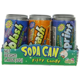 Kidsmania Soda Can Fizzy Candy, 1.47-Ounce Cans (Pack of 12)