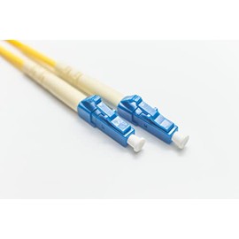 FCD - 2M OS2 LC LC Fiber Patch Cable | Simplex 9/125 LC to LC Singlemode Jumper - 2 Meter (6.56ft) | Single-Strand Jumpers smf smplx Yellow ofnr PVC for Personal Computer