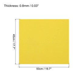 sourcing map EVA Foam Panels Yellow 19.7 x 17.7 Inches 0.8 mm Thick Craft Foam Panels for Costumes Arts and Crafts Projects Pack of 5