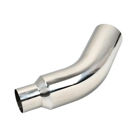 4 Inch Stainless Steel Polished Diesel Exhaust Elbow Tip,4'' Inlet 6'' Outlet Side Exit Exhaust Tip, 23'' Length Turndown Exhaust Pipe