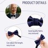 Vidsmow Men's Bow Tie for Wedding Party Adjustable Satin Bow