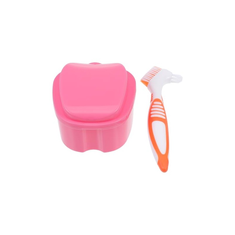 Estuche para Dentaduras Postizas Cepillo de Cerdas Flexibles y Caja