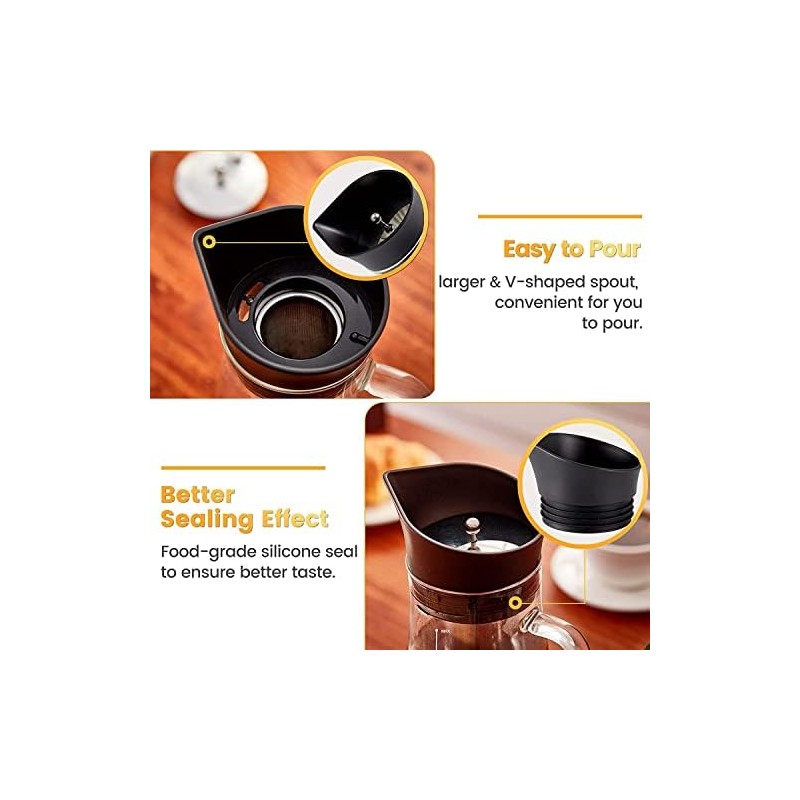 VASA NAMA 1.2L Cafetera Cold Brew, Vidrio de Primera Calidad