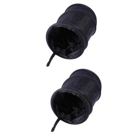 Cubo de Basura Plegable para Coche 2 Piezas Negro, Organizador Portátil