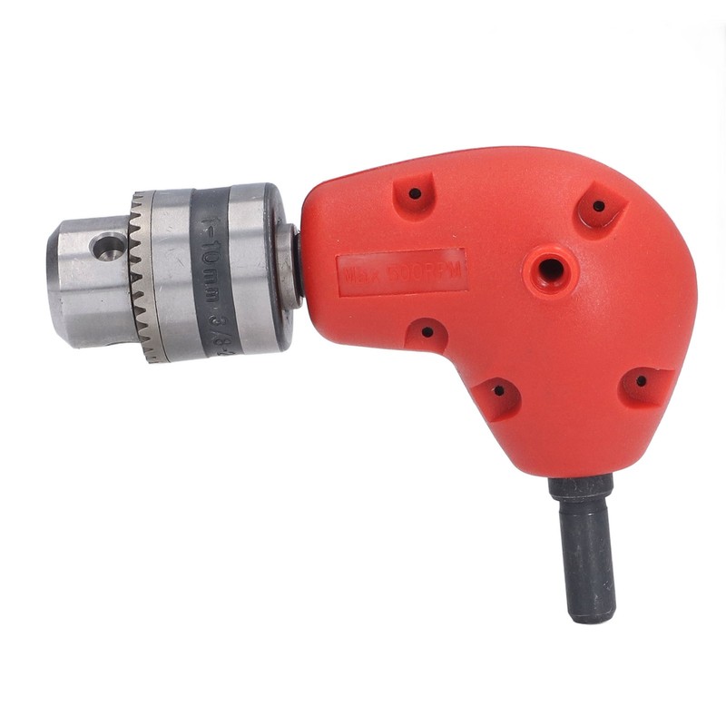 90° Angle Adapter Round Shank 9.5mm Electric Drill Chuck Attachment