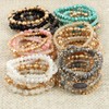 RIAH FASHION Bohemian Versatile Multi-Layer Bead Statement Bracelet - Stretch