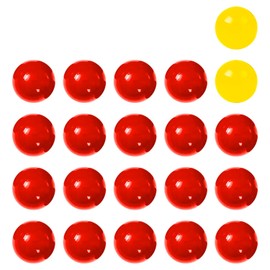 Luckious Plastic Game Ball, Game Replacement Balls,Can be used for Hungry Hippos, 21Pcs Including 19 Red Balls and 2 Yellow Balls
