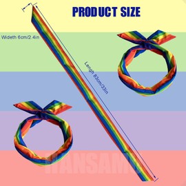 YLOIJO Rainbow Knotted Headbands for Women Girls, Criss Cross Tie Dye Head Bands, Cloth Turban Hair Bands Accessories (Colorful, Mid)