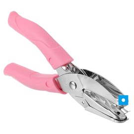 PATIKIL 1/8" Single Hole Punch, Handheld Hole Puncher with Soft Grip Circle Hole Metal Paper Puncher for Tag DIY Craft Scrapbook Ticket, Pink