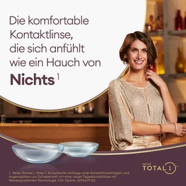 Dailies Total 1 Dailies Total 1 Tageslinsen weich | 30 Stück | BC 8.5 mm | DIA 14.1 mm | -03.50 Dioptrien