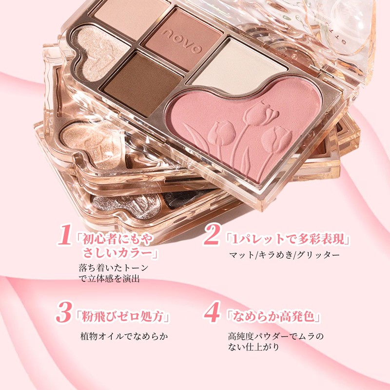 SWEET NIGHT Eyeshadow Palette, High Color, Soft Texture, Easy to