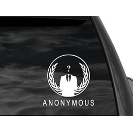 FGD Anonymous Rear Window Decal Car Truck SUV Laptop 6.5"x6.5" We are Anonymous