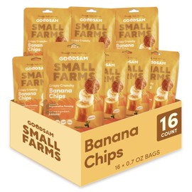 GoodSAM Small Farms Baked Banana Chips, Pack of 16 Simple Ingredient Fruit Chips