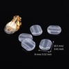 Maxdot 100 Pieces 4 Size Earring Back Pads Clear Silicone