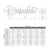 Confirmat Screws Hexagon Socket SW4 7 x 50 mm Countersunk