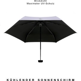 AMBRA UV: UV Protection Umbrella Windproof Mini Pocket Umbrella for Rain and Sun. 220g 18*5cm, lilac