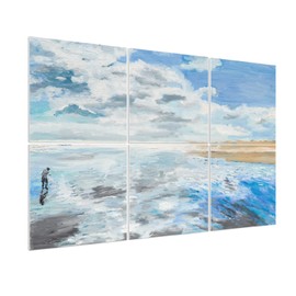 Olanglab Art Acoustic Panels, 72 "x48" Sound Absorbing Panels 6 Pack, Sound proofing Wall Panels for Home Studio, Office, Theater (Seaside)