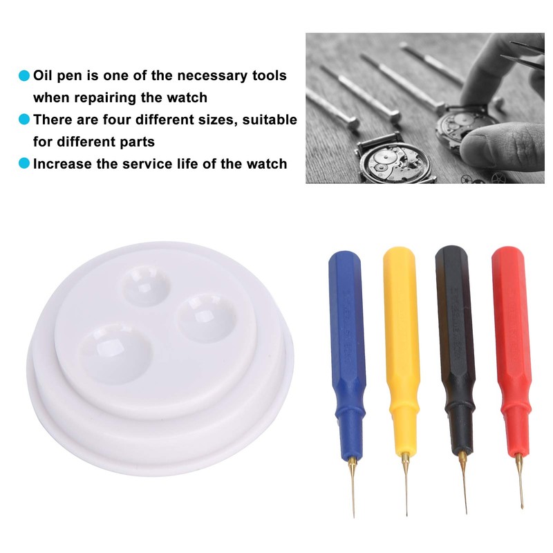 Professional Plastic Watch Repair Kit, Clock Repair Oiler Pen With