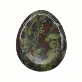 Afucats Natural Dragon Blood Jasper Crystal Water Drop Thumb Worry Indoor Decorative Stone,1.97 * 1.57 Inchs Stress Relief Gift for Anxiety