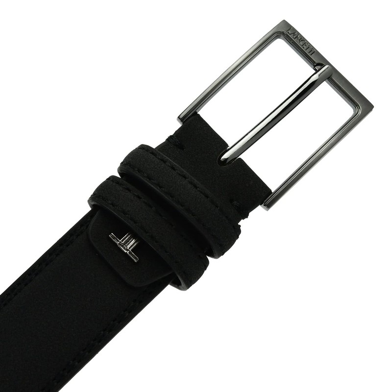 Lancetti, Men's Belt PU Exterior Leather Lining Can be Shortened