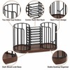3 Compartment Coffee Cup Organizer with Lid and Straw Holder,