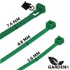 GARDENIX Pflanzenbinder, Kabelbinder 100 Stück (4.8 mm x 160mm, Grün),