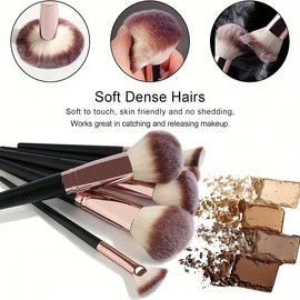 Professional Makeup Brush Set with Soft Fluffy Bristles for Foundation, Powder, Blush, Concealer, Eyeshadow and Blending