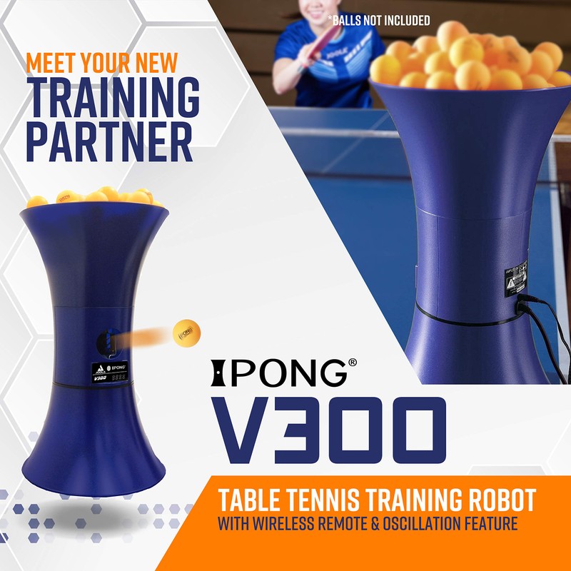 iPong V300 Table Tennis Training Robot - Serves 40mm Regulation