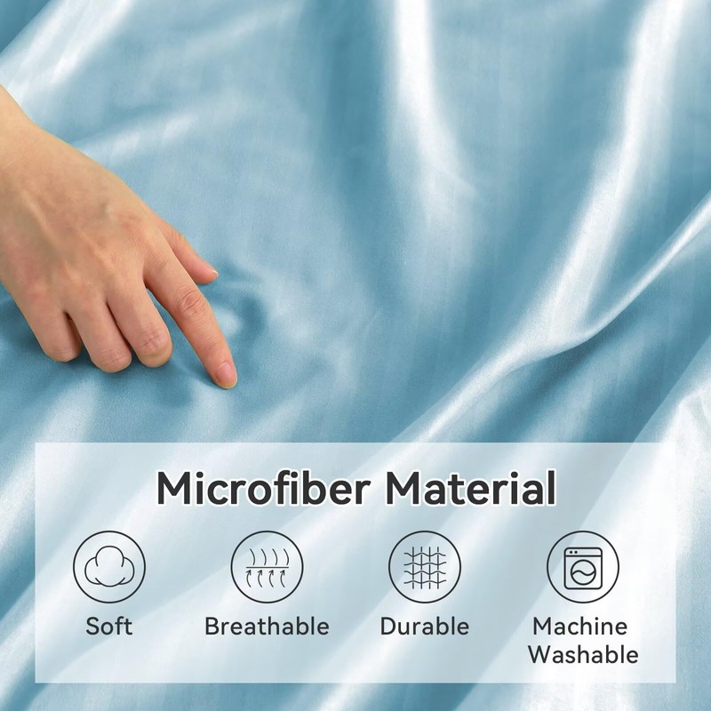 SIGF 4 Pieces Queen Microfiber Sheets Set, Breathable and Soft