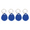 100 Pcs Blue Keychains RFID Proximity Card Key for Access