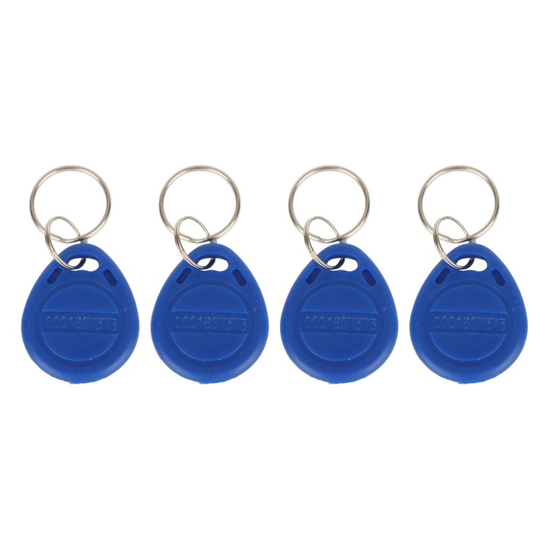 100 Pcs Blue Keychains RFID Proximity Card Key for Access