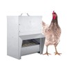 RentACoop Galvanized Chicken Tough Feeder, Weatherproof Poultry Food Dispenser with