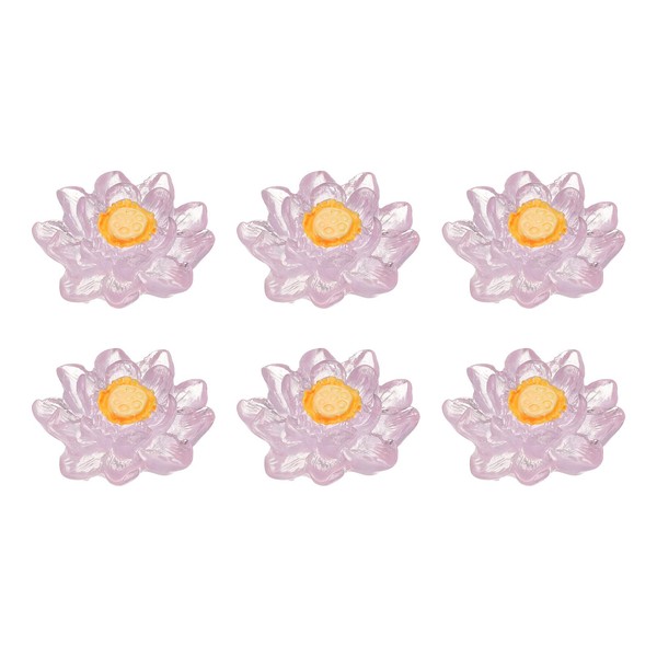 CoCud Mini Resin Flower, 0.94" Diameter, Miniature Tiny Lotus Dollhouse